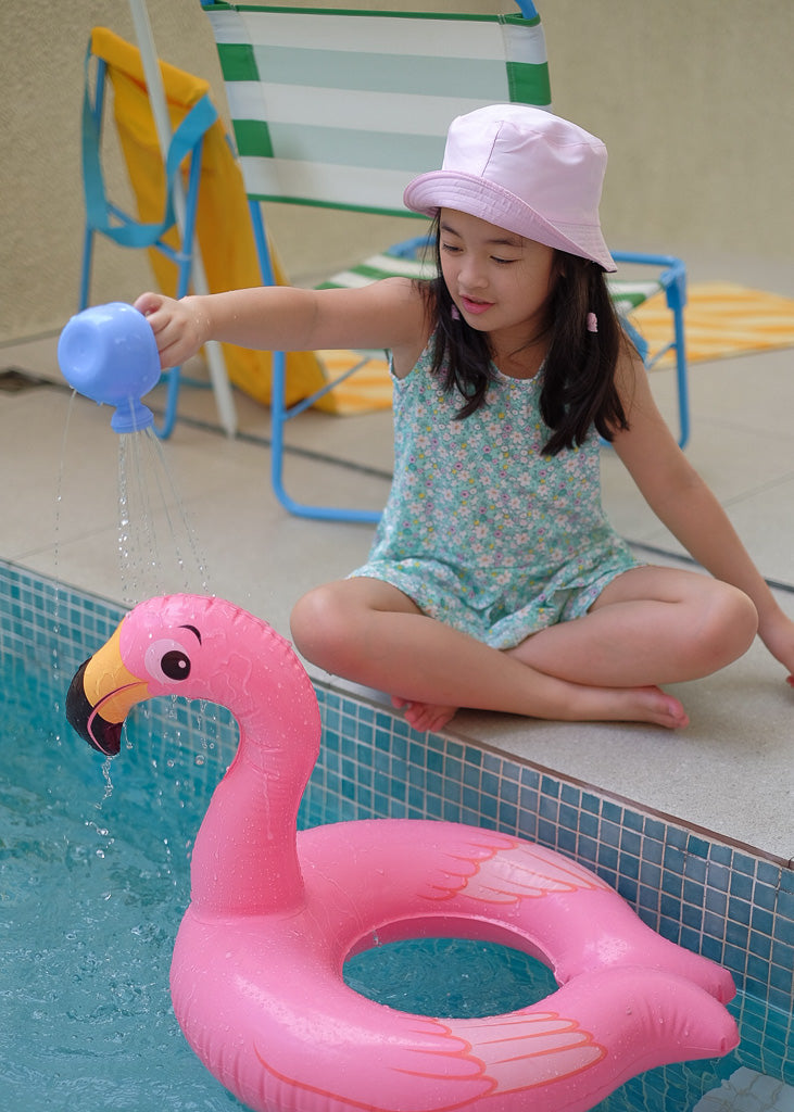 Playful Rays Set - sea green floral