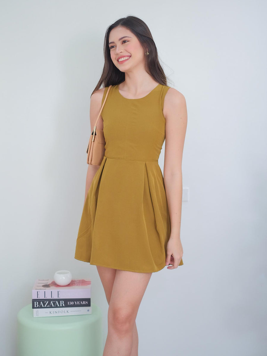 Taylor mini dress - olive green – Sunnyside Clothing Ph