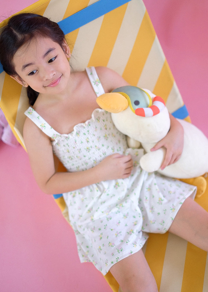 Sunkissed Whimsy Jumpshort - white floral