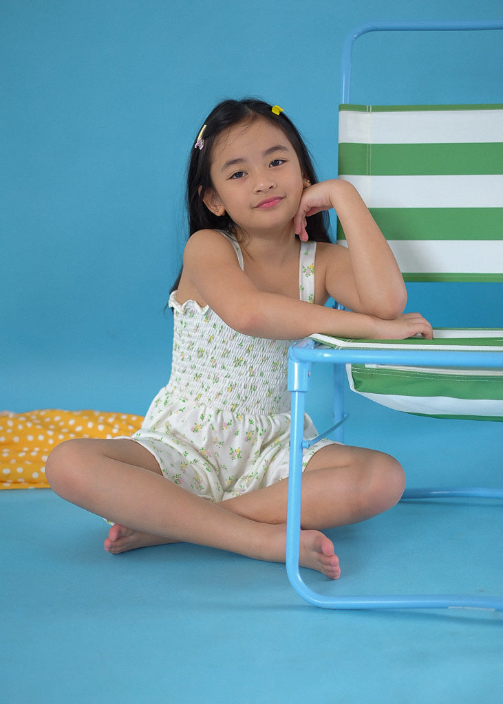 Sunkissed Whimsy Jumpshort - white floral