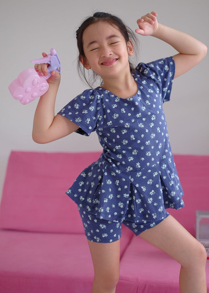 Daisy Days Set - navy blue floral