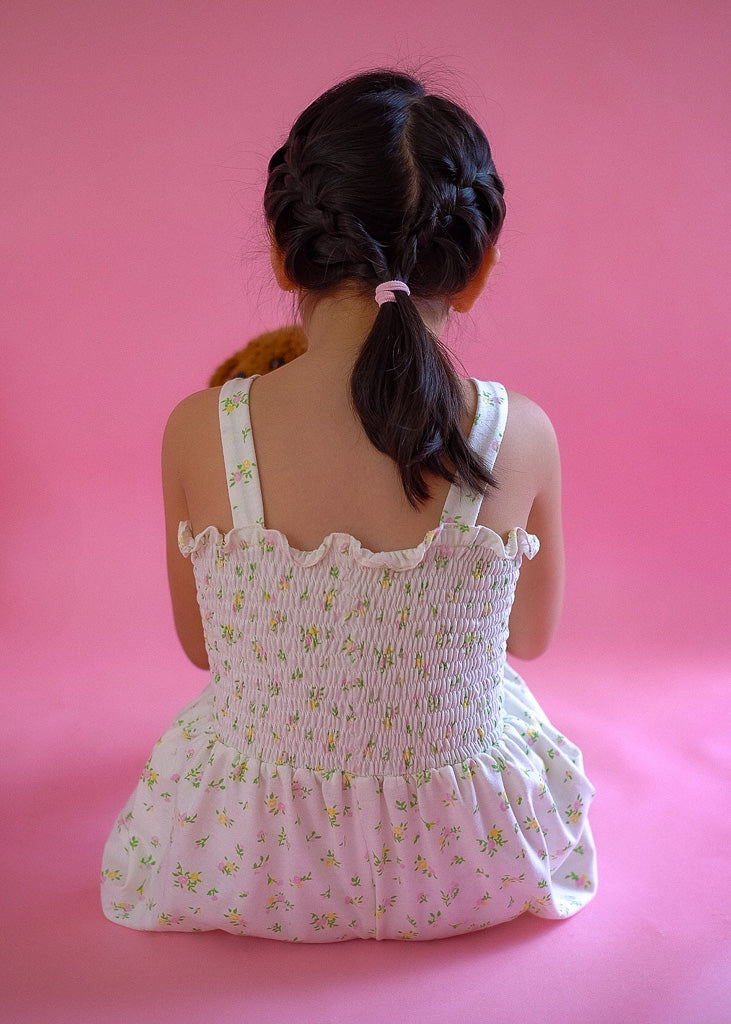 Sunkissed Whimsy Jumpshort - white floral