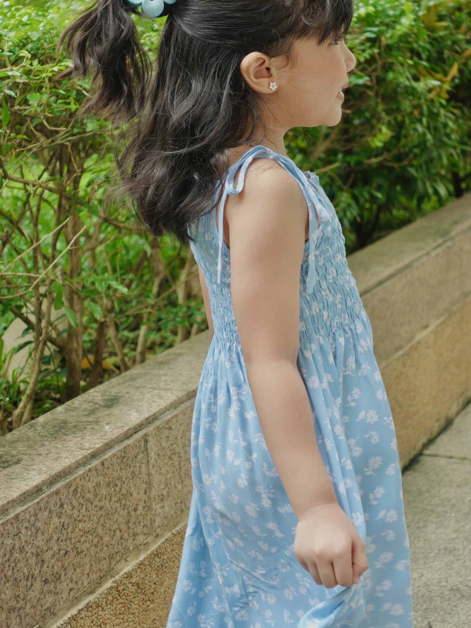 Loreen kid dress - blue floral