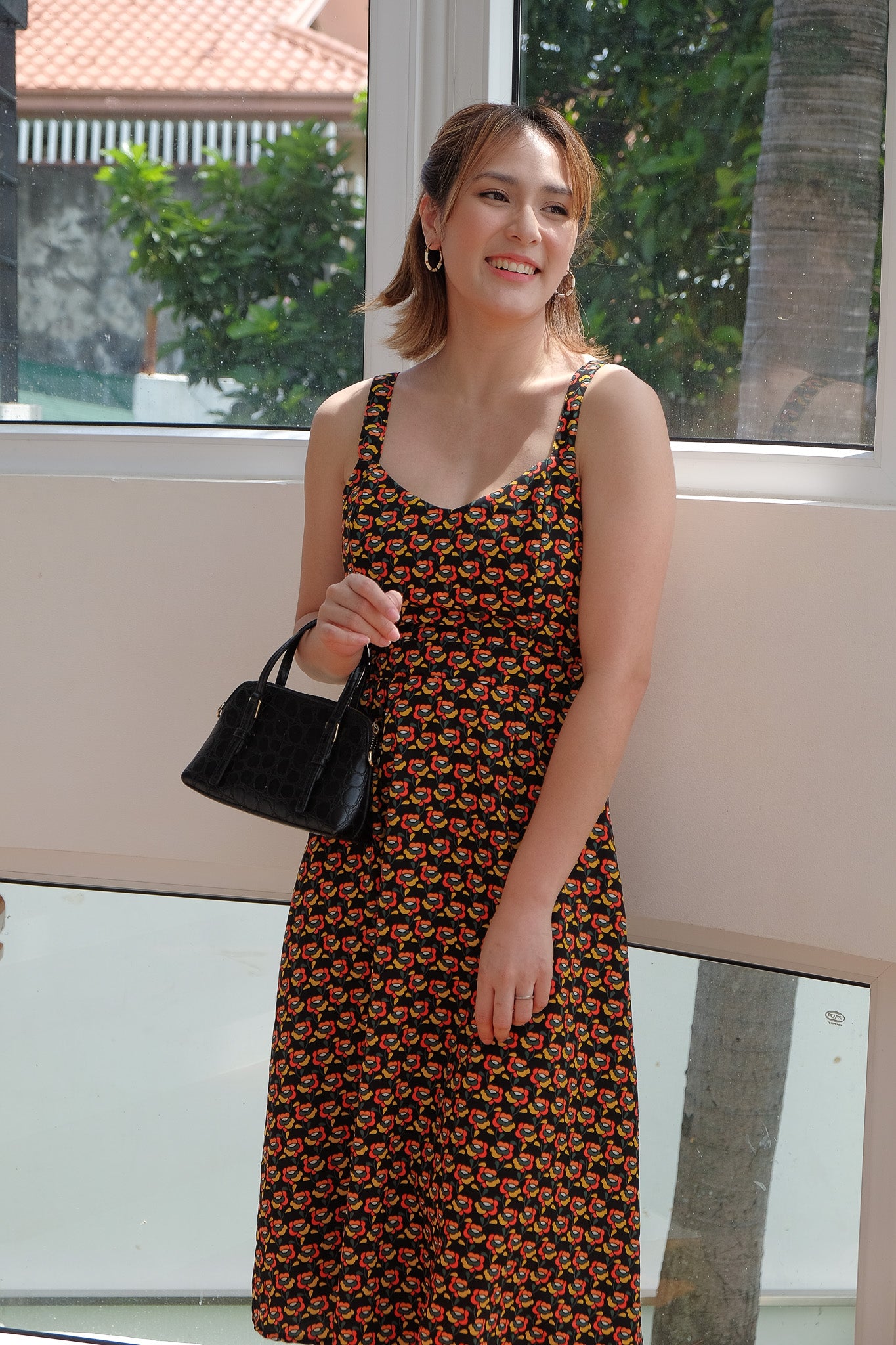 Beck Midi Dress - Retro print