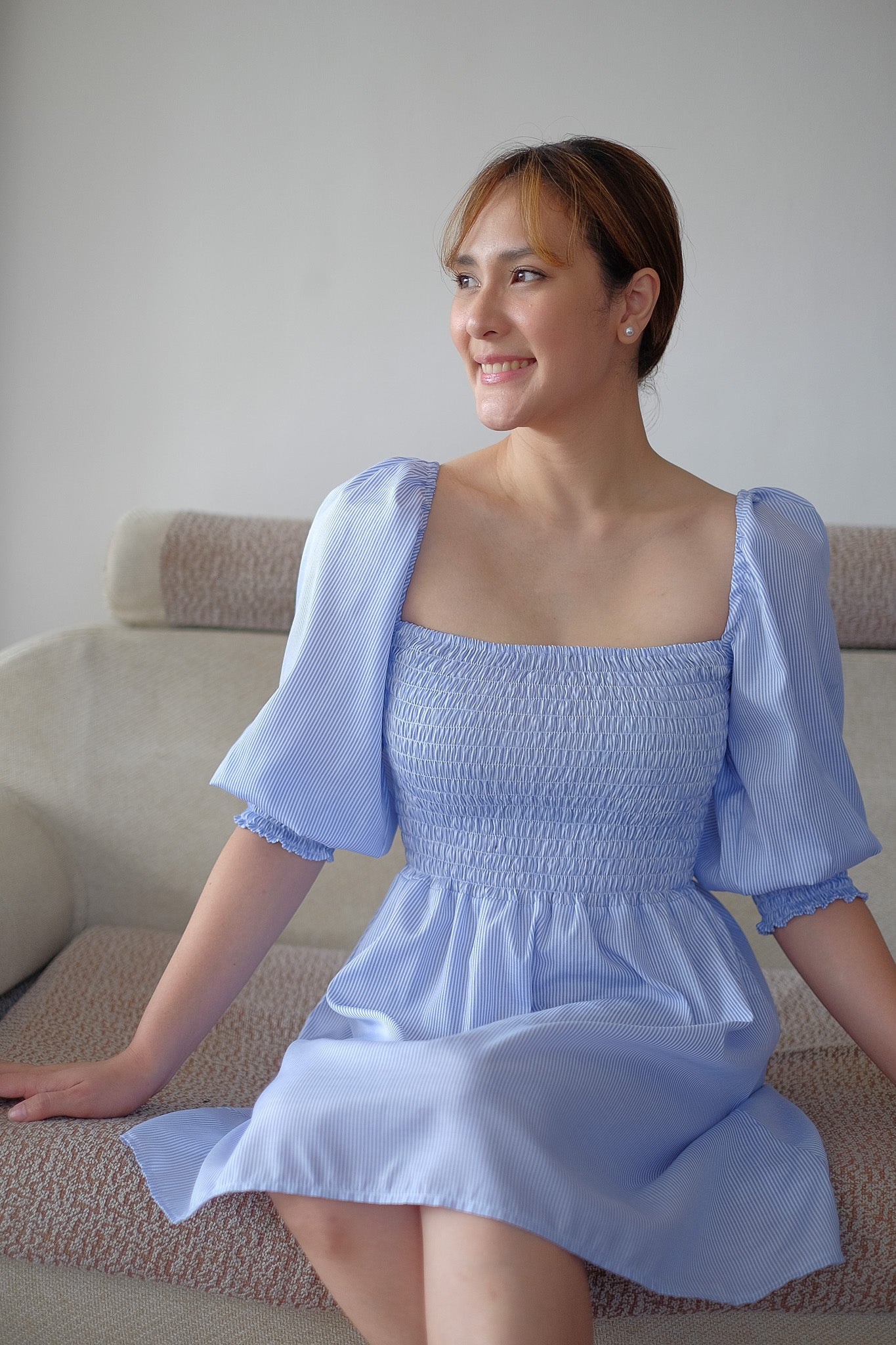 The Florence Mini - Classic blue stripes