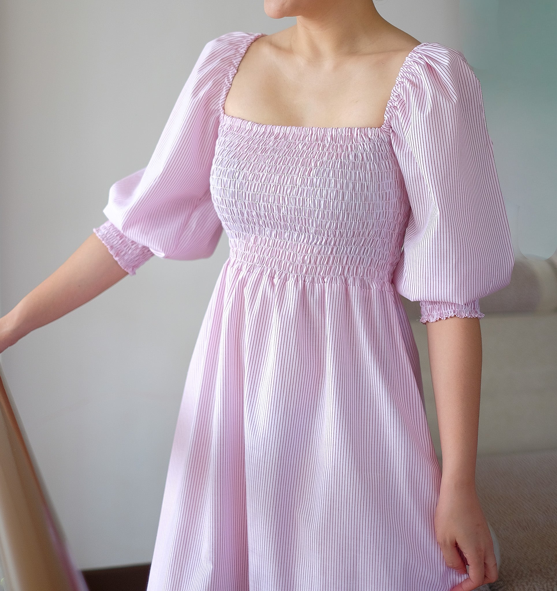 Florence Midi Dress - Classic Red stripes