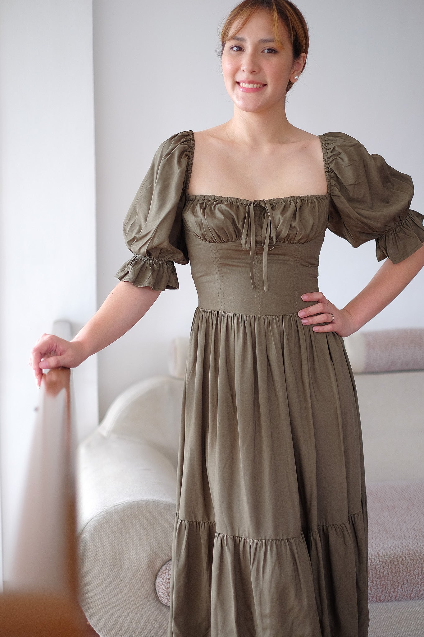 The Sofia midi dress - Fern green