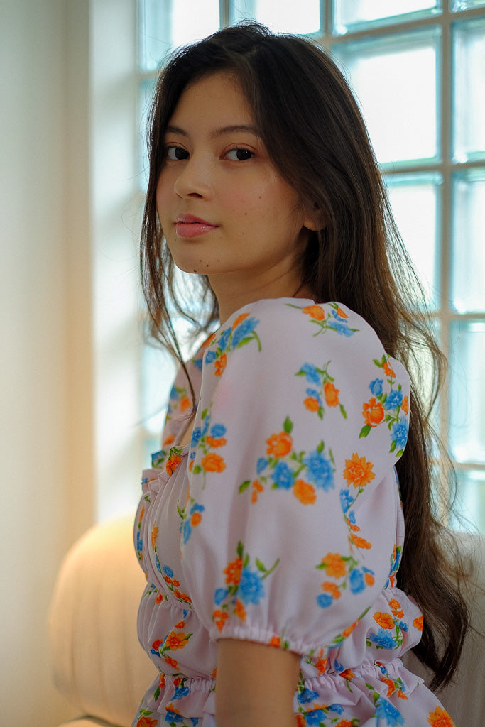 Tancy top - pastel lilac floral