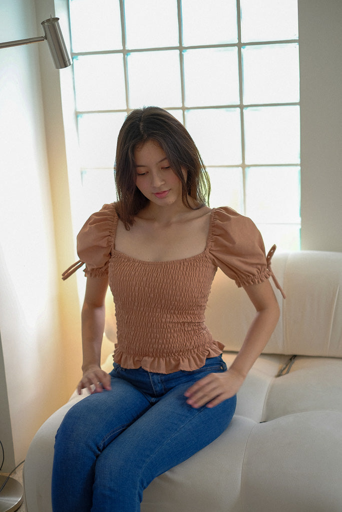 The Carrie top - brown