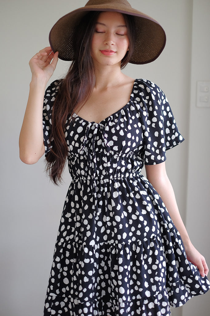 Alliyah mini dress - black printed
