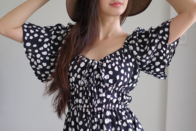 Alliyah mini dress - black printed