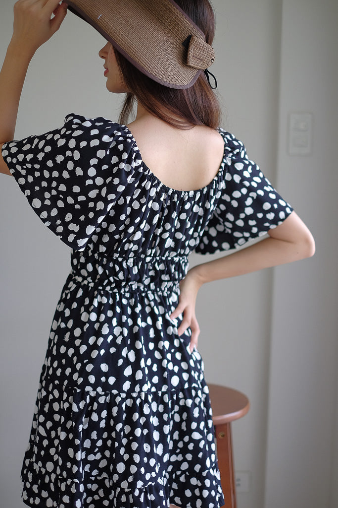 Alliyah mini dress - black printed