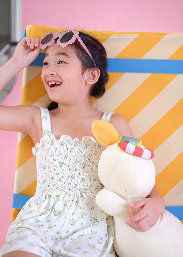 Sunkissed Whimsy Jumpshort - white floral