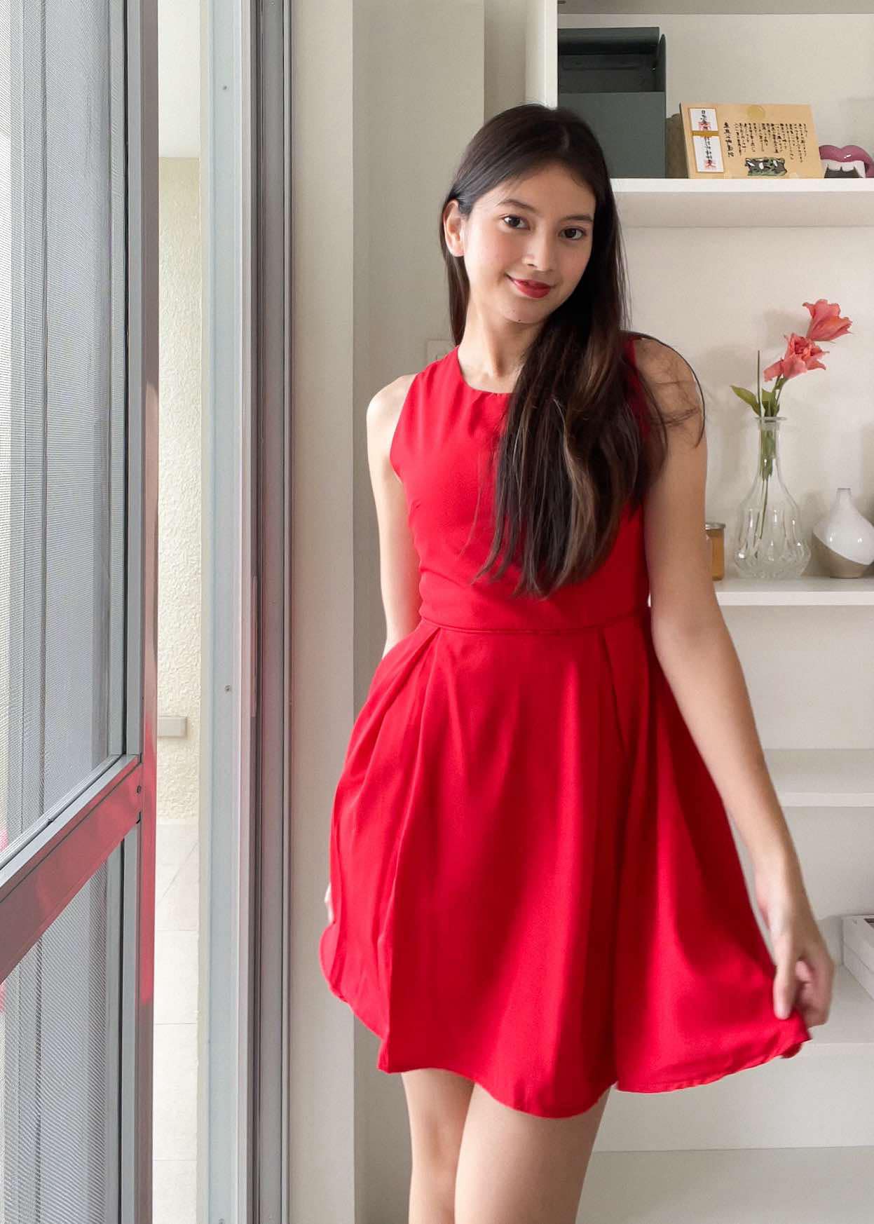 Taylor mini dress - red