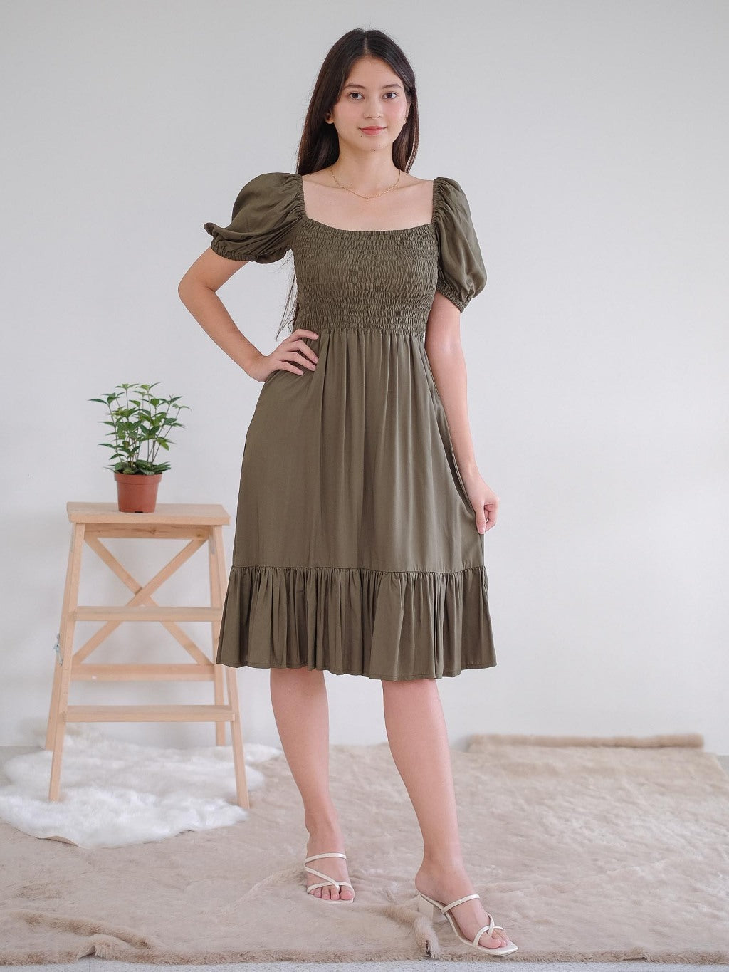 shelly midi dress Shelly Dress, 14 | Tan | Women's Dresses