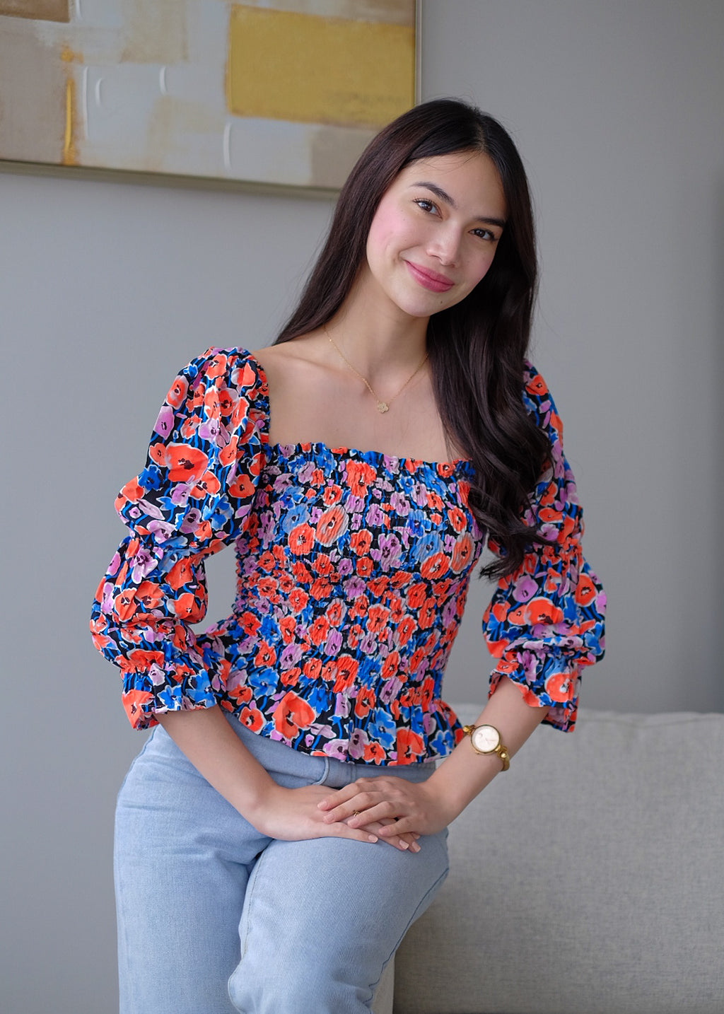 Frida Top - Classy floral print