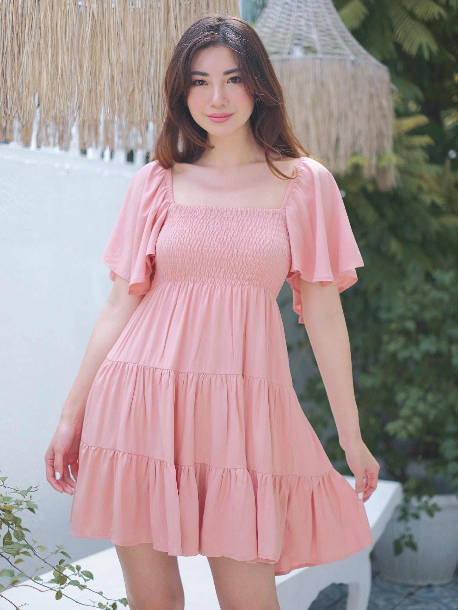 Isabelle mini dress - Salmon