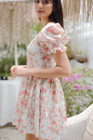 belle baby doll dress - Rose print