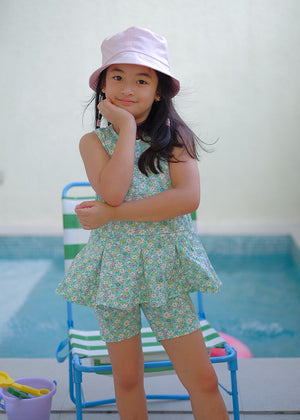 Playful Rays Set - sea green floral