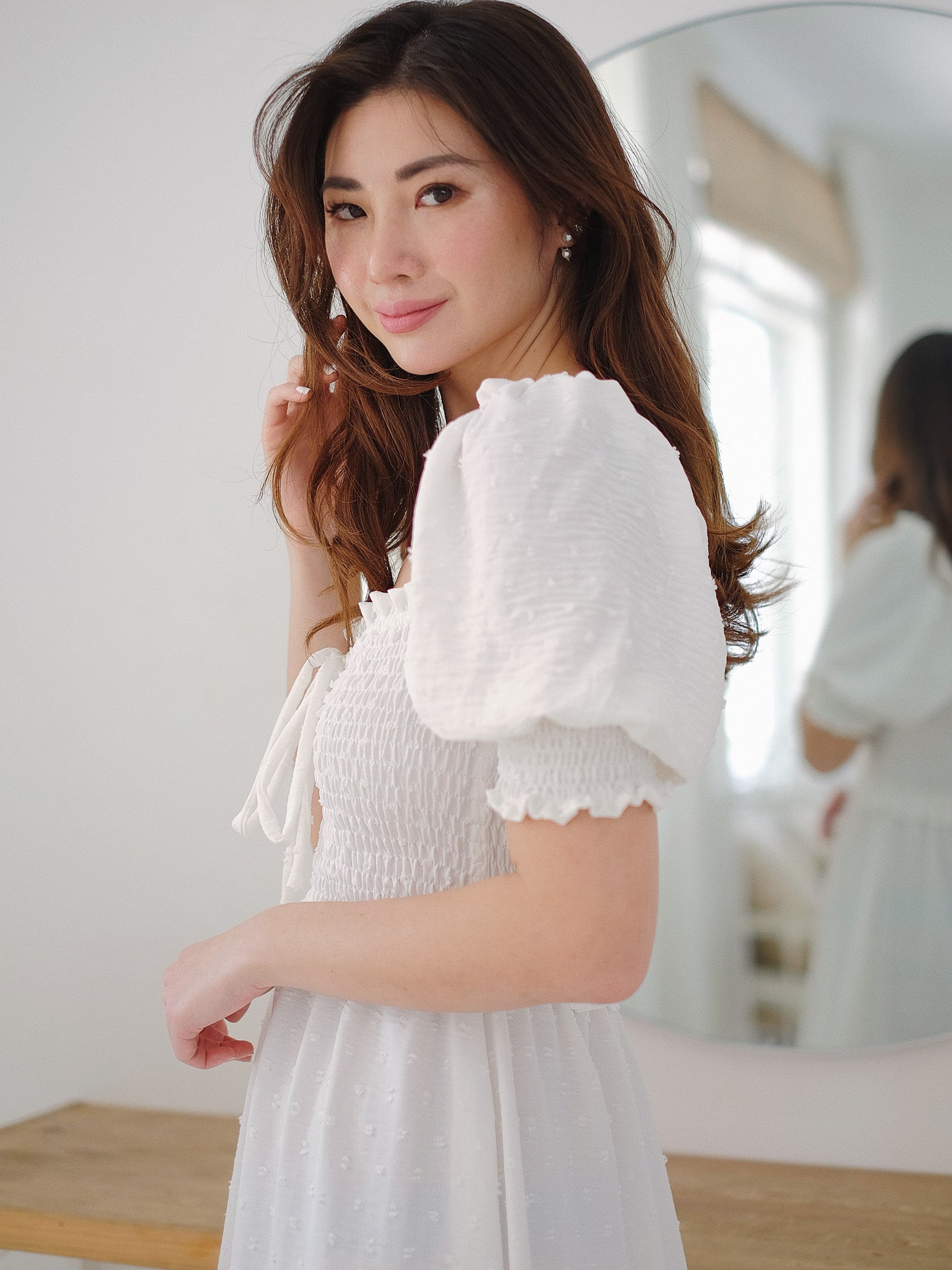 Ava Midi Dress - white