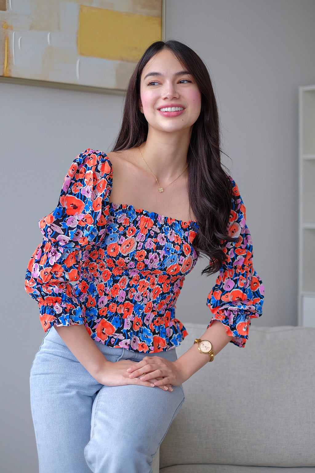 Frida Top - Classy floral print