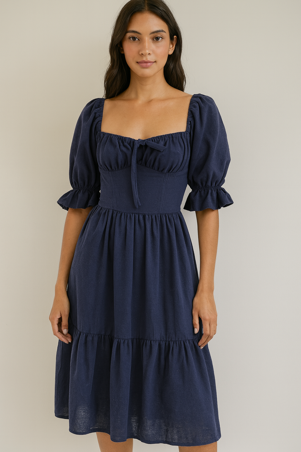 The Sofia midi dress - Cotton linen