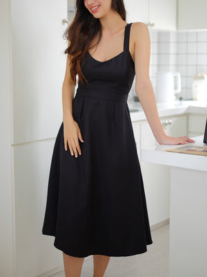 Beck Midi Dress - Black