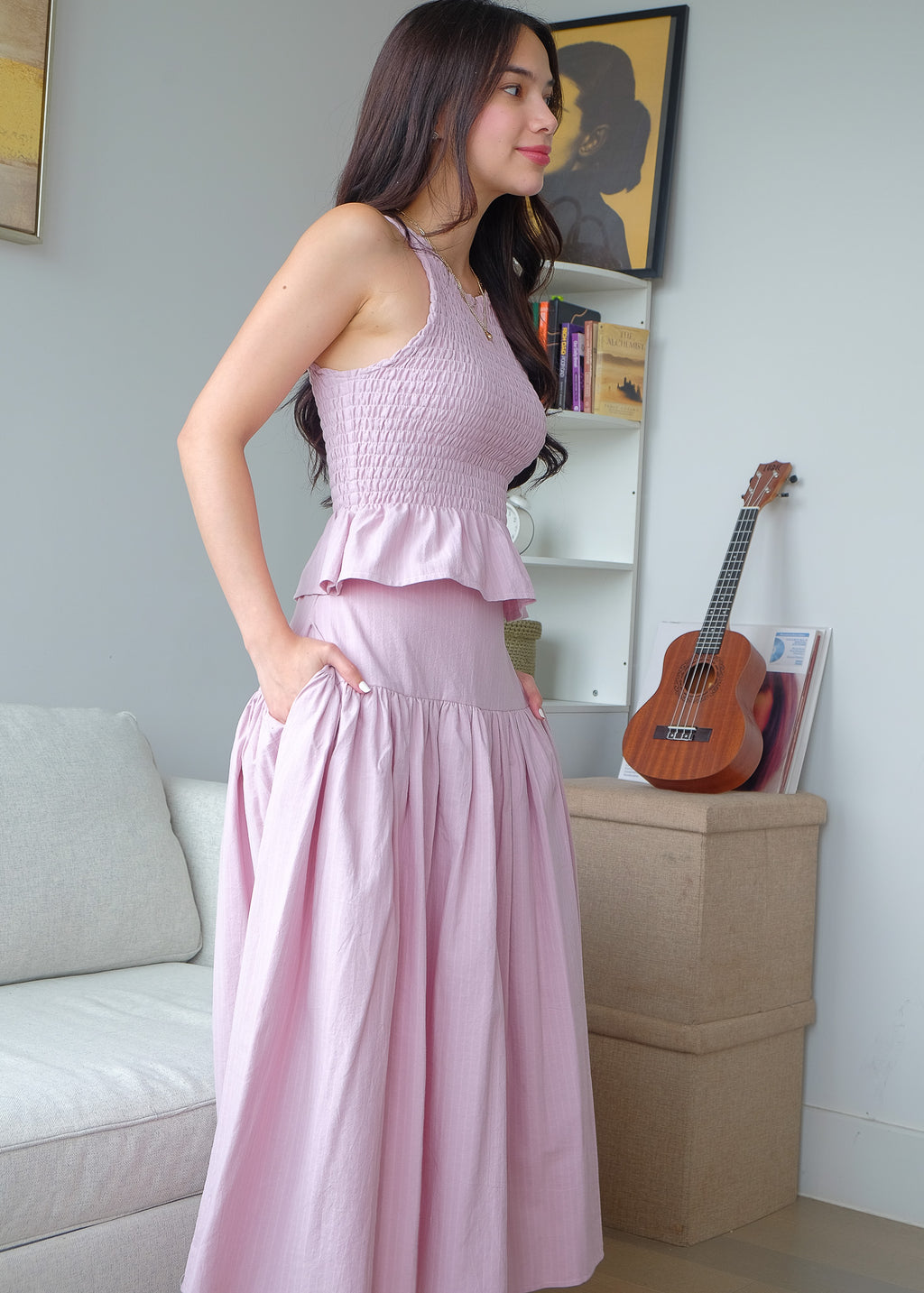 Amara Co-ord - Rose taupe stripes