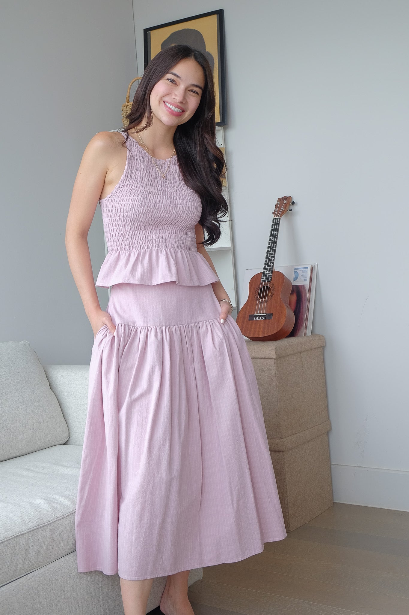 Amara Co-ord - Rose taupe stripes
