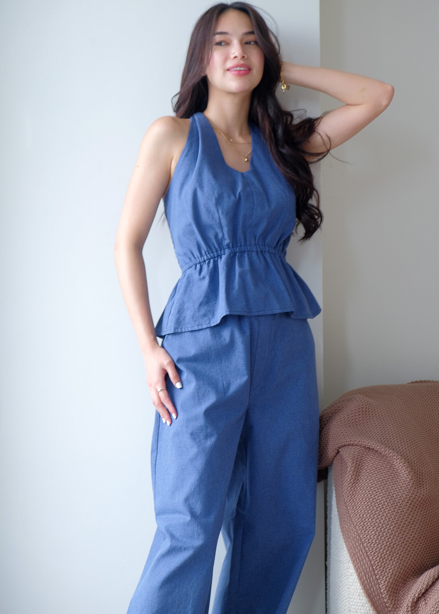 The Trista coord - Denim soft linen