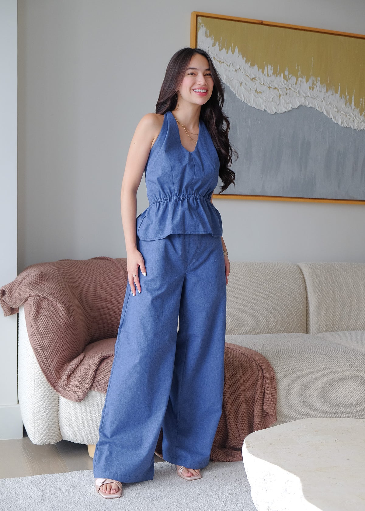 The Trista coord - Denim soft linen