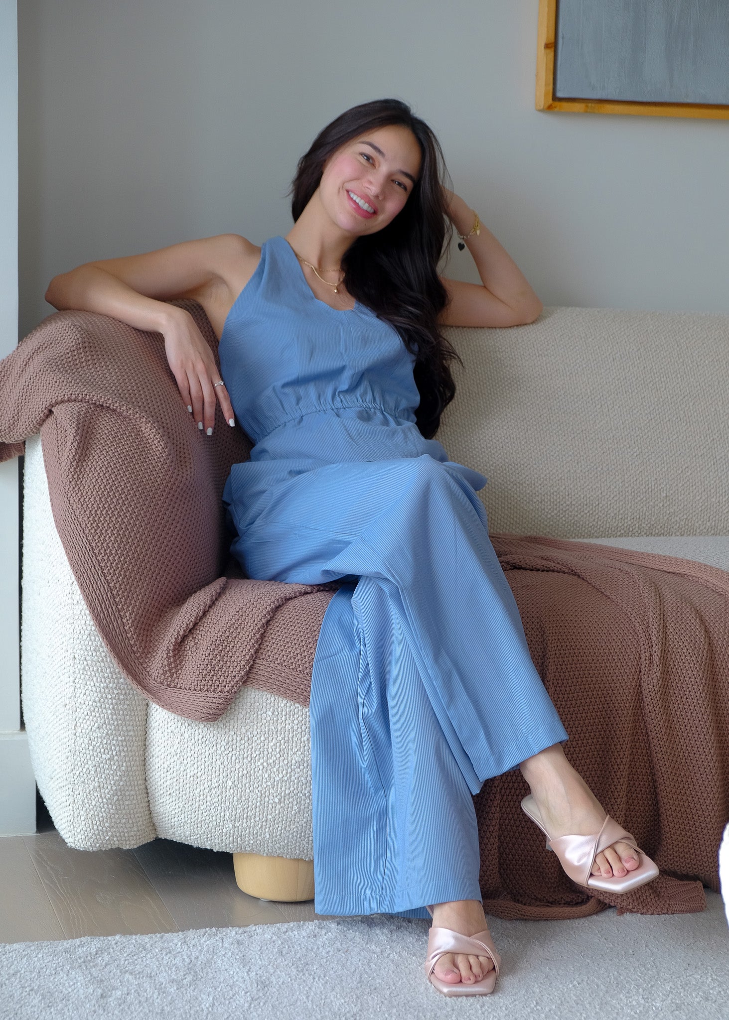 The Trista coord - Steel blue stripes