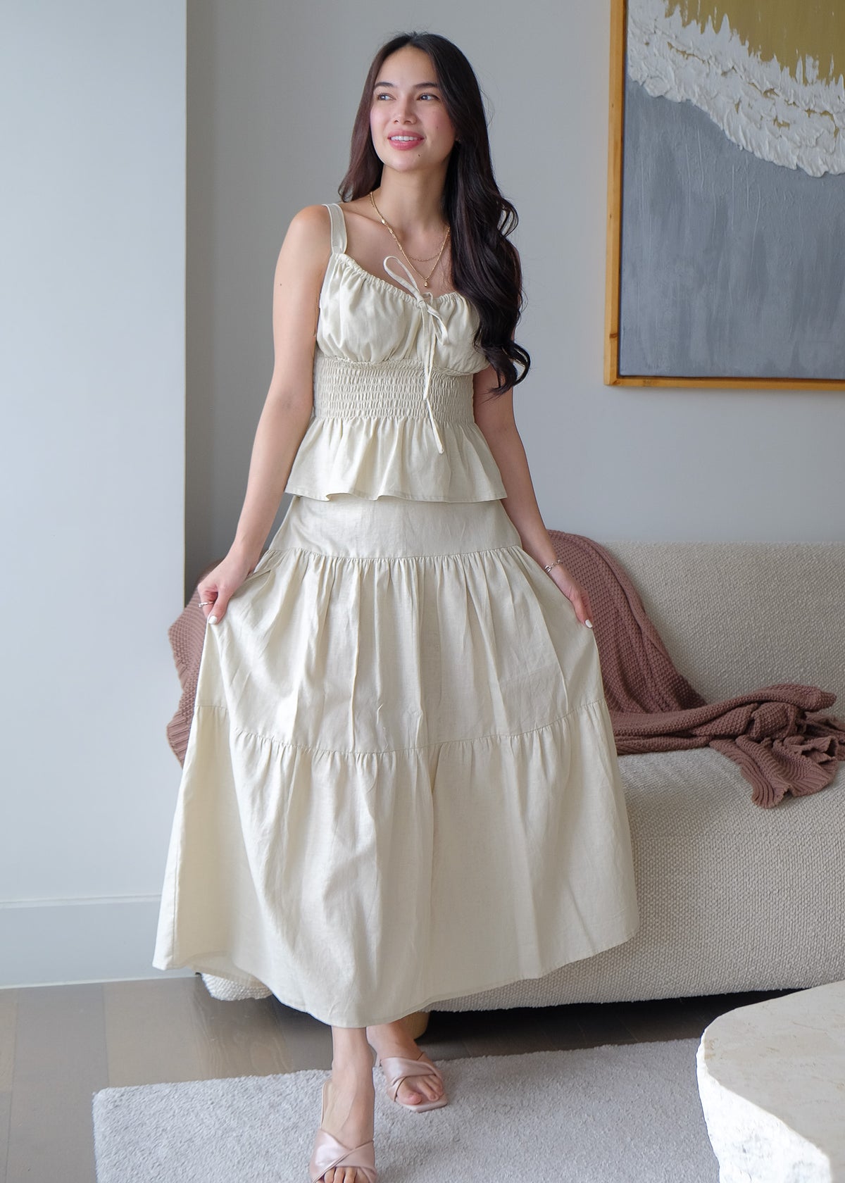 Kinsley midi Coord - oatmeal