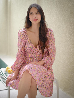 Caroline baby doll dress - Crystal rose