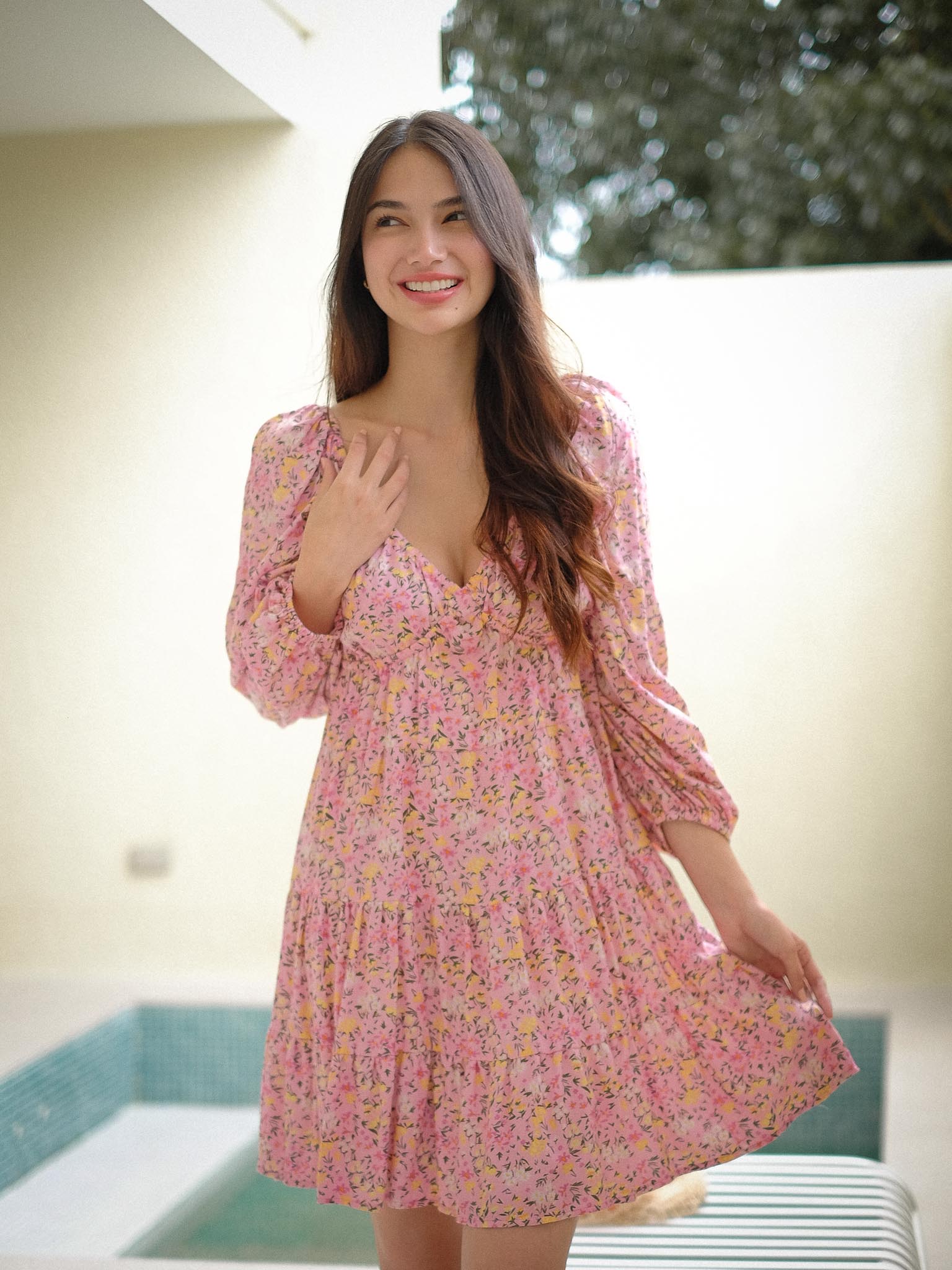 Caroline baby doll dress - Crystal rose
