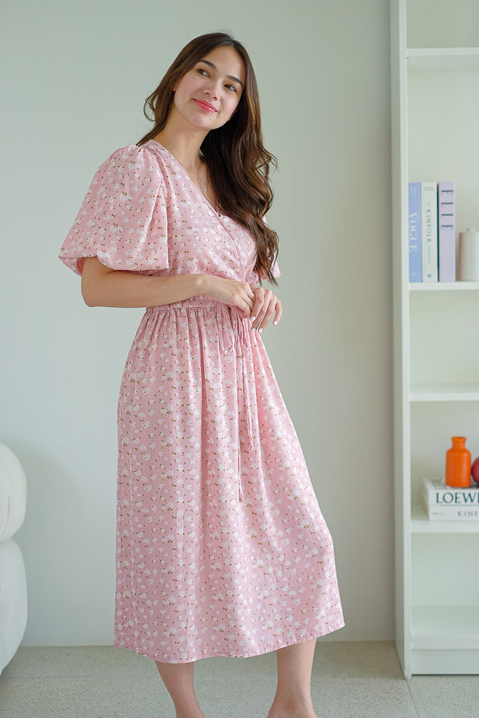 Dulce Midi Dress - Cameo pink
