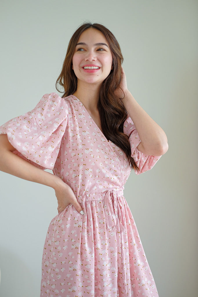 Dulce Midi Dress - Cameo pink
