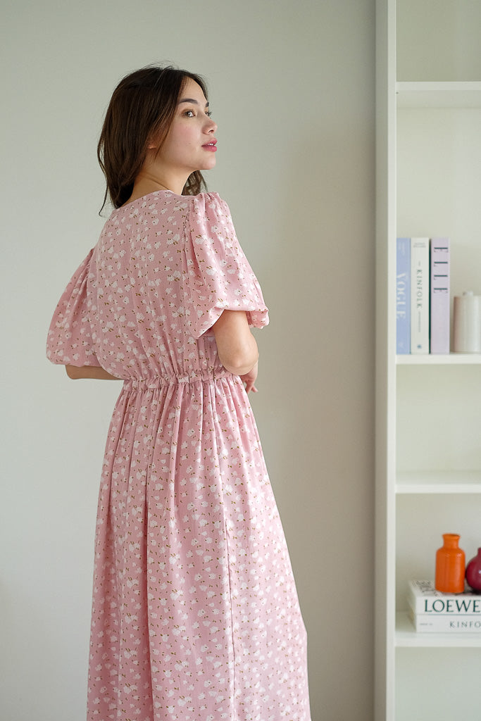 Dulce Midi Dress - Cameo pink