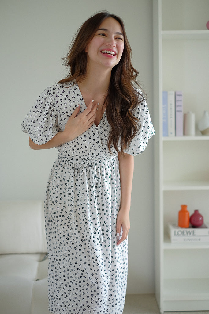 Dulce Midi Dress - Blue borage