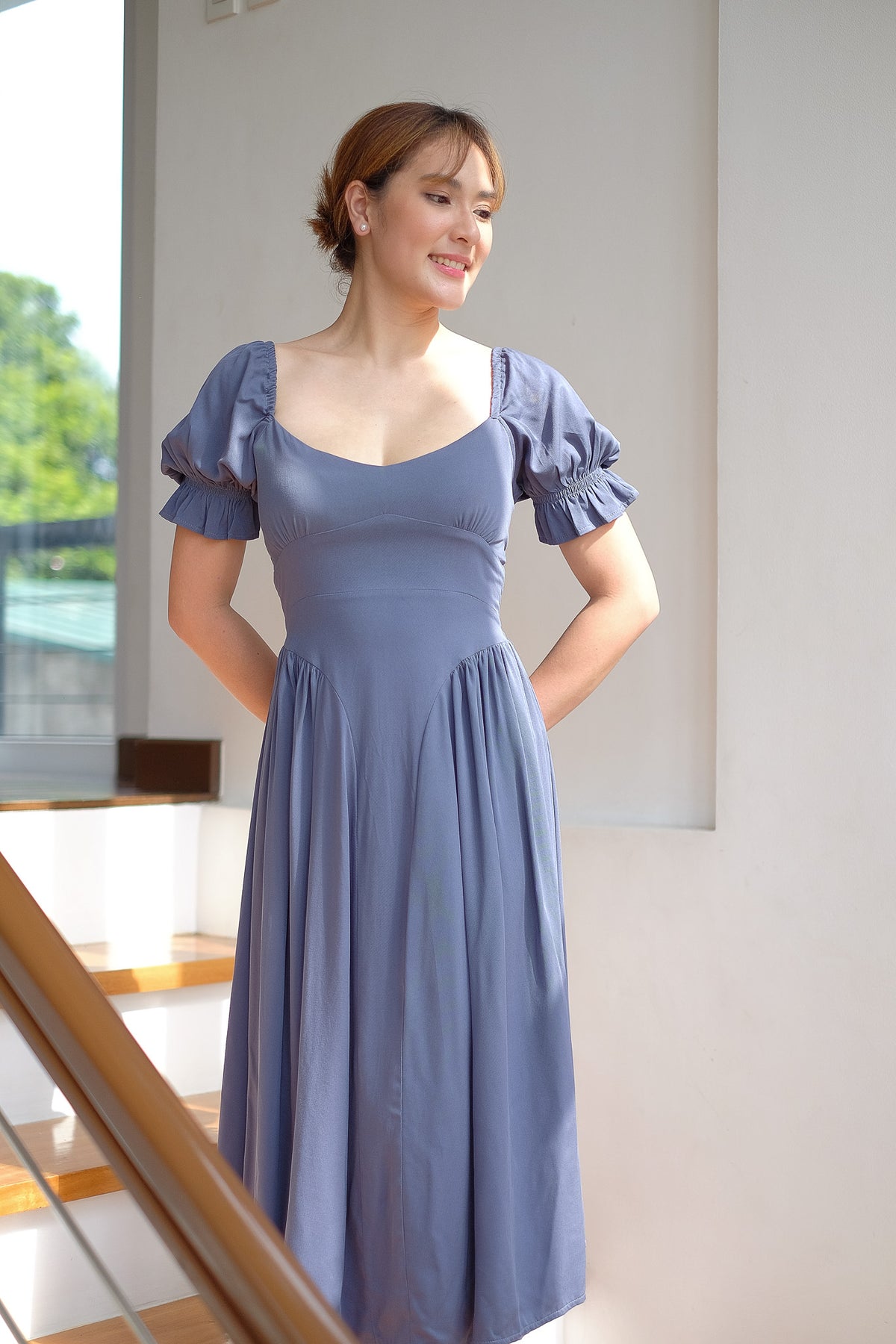 The Emma Maxi dress - muted blue