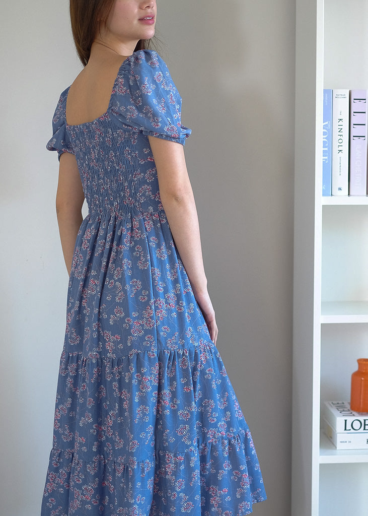Dakota midi dress - Carolina blue floral