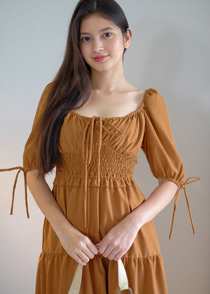 Noreen Maxi dress - Brown