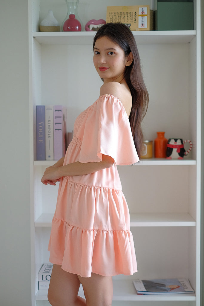 Isabelle mini dress -  peach puzz