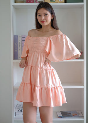 Isabelle mini dress -  peach puzz