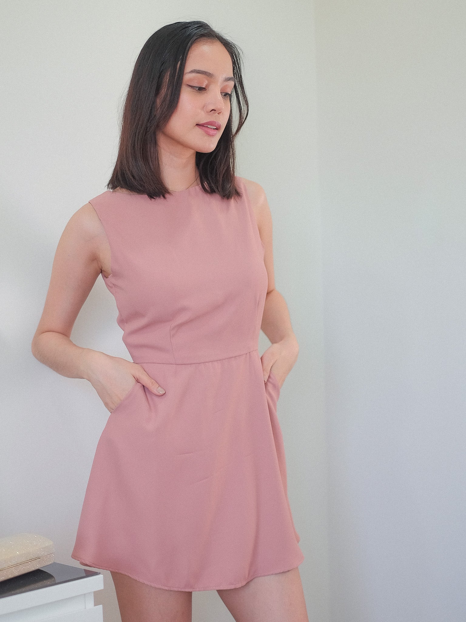 Phoebe Mini Dress - rose pink