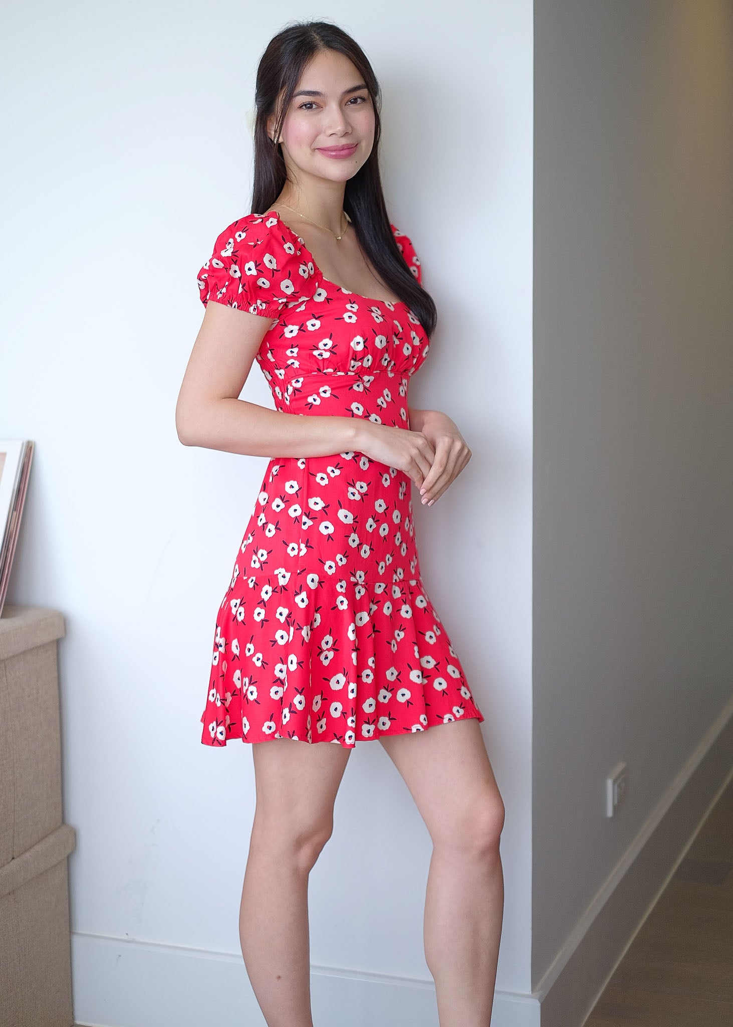 The Suri Mini dress - red floral