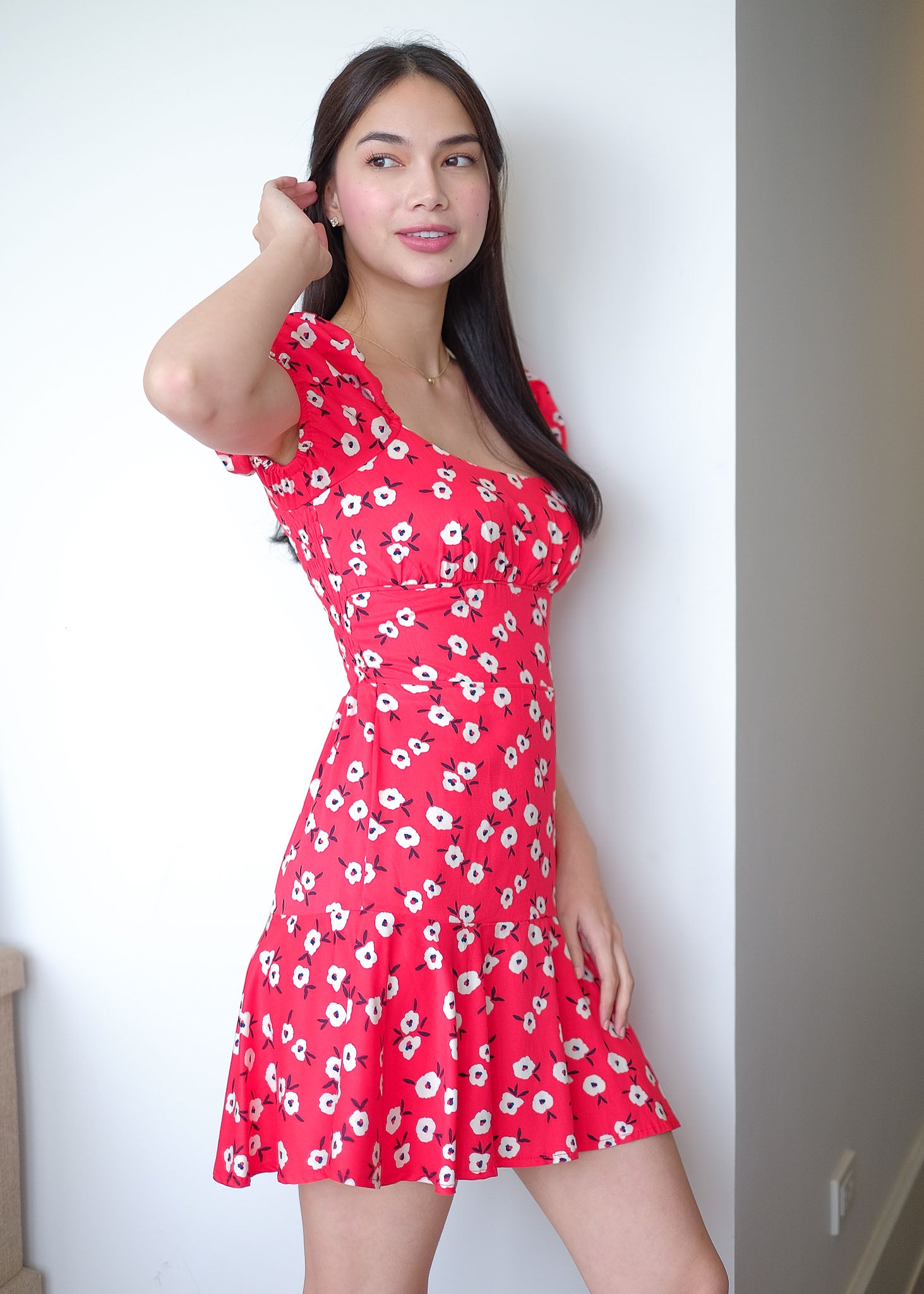 The Suri Mini dress - red floral
