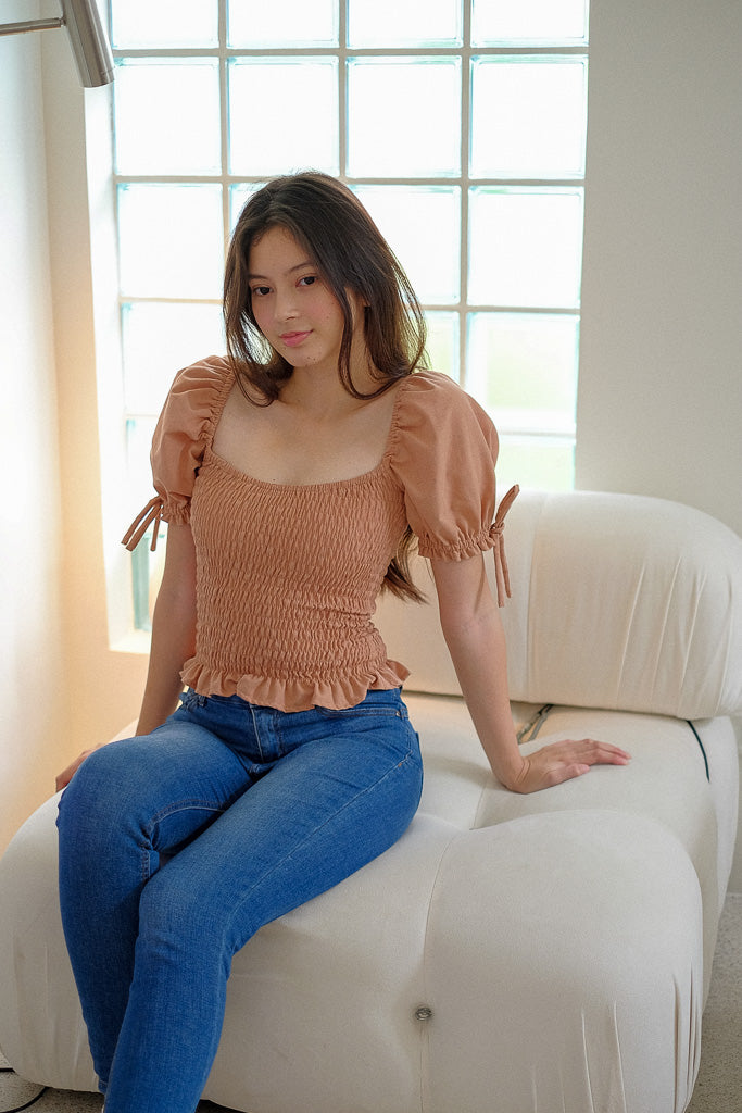 The Carrie top - brown