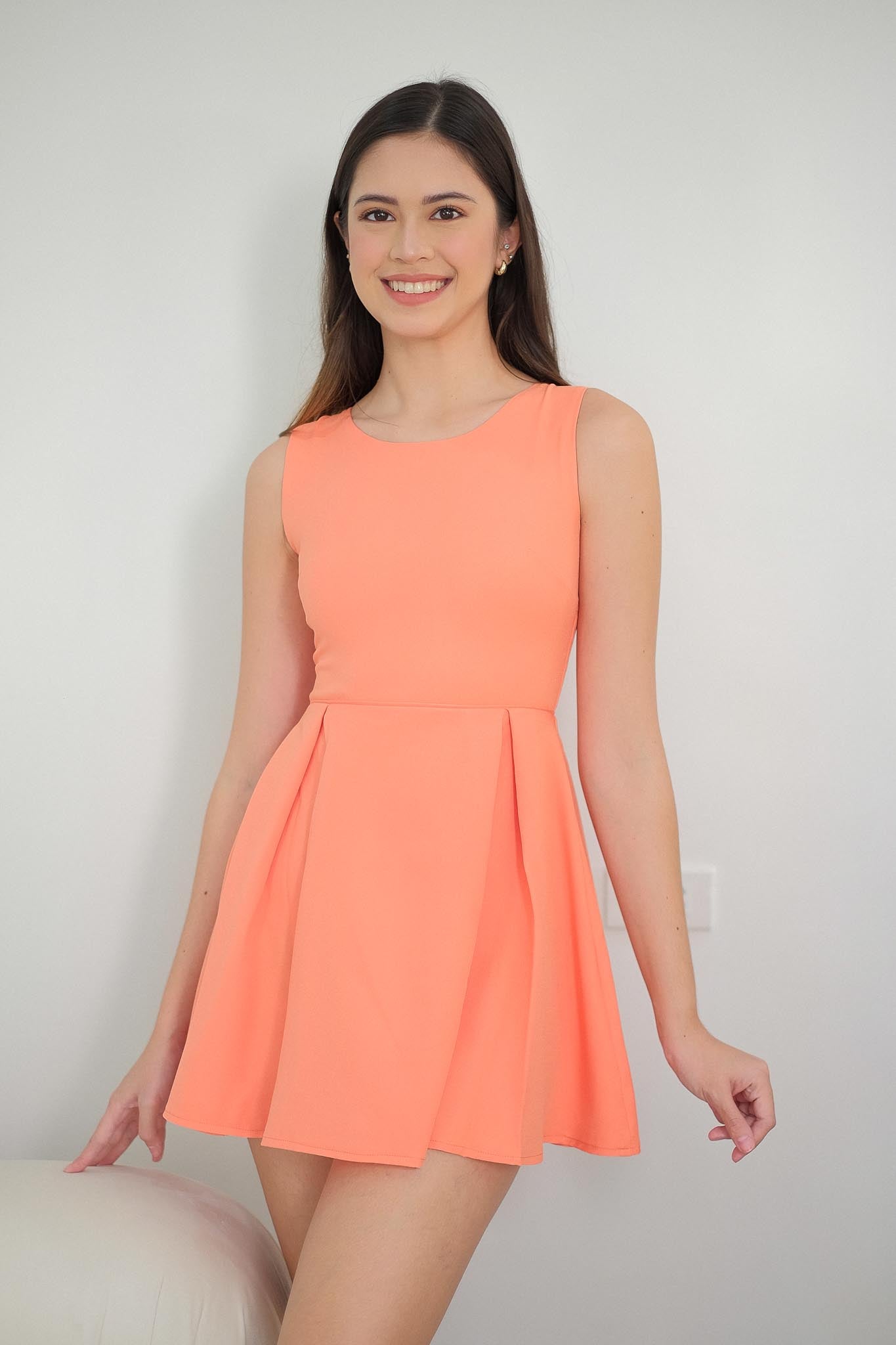 Taylor mini dress peach fuzz Sunnyside Clothing Ph
