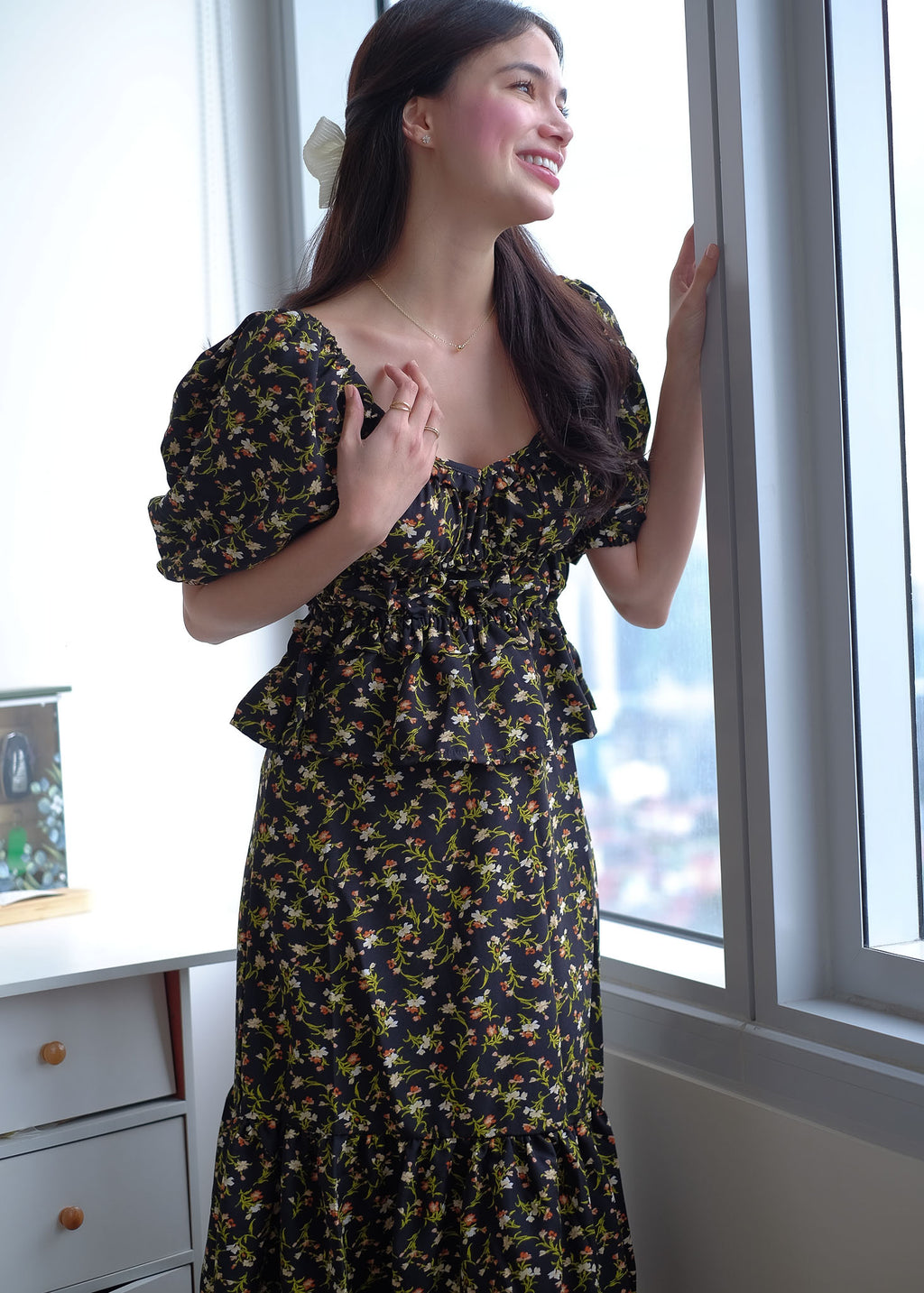 Mazie Set - black floral